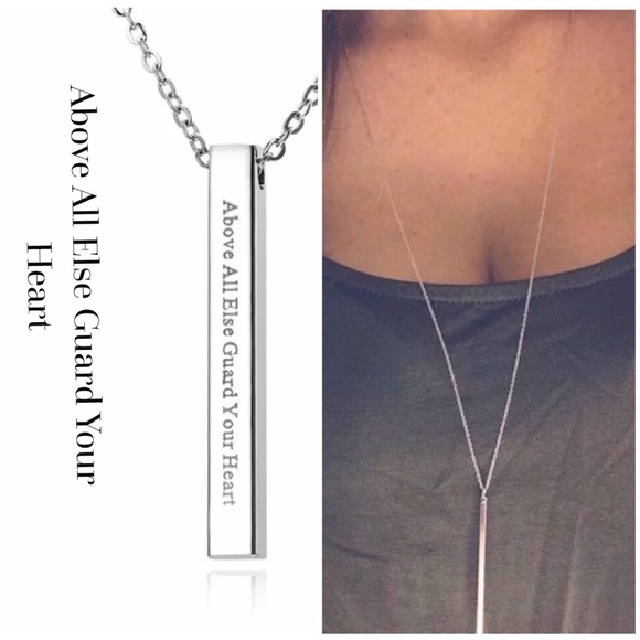 Jewelry - Above All Else Guard Your Heart necklace spiritual